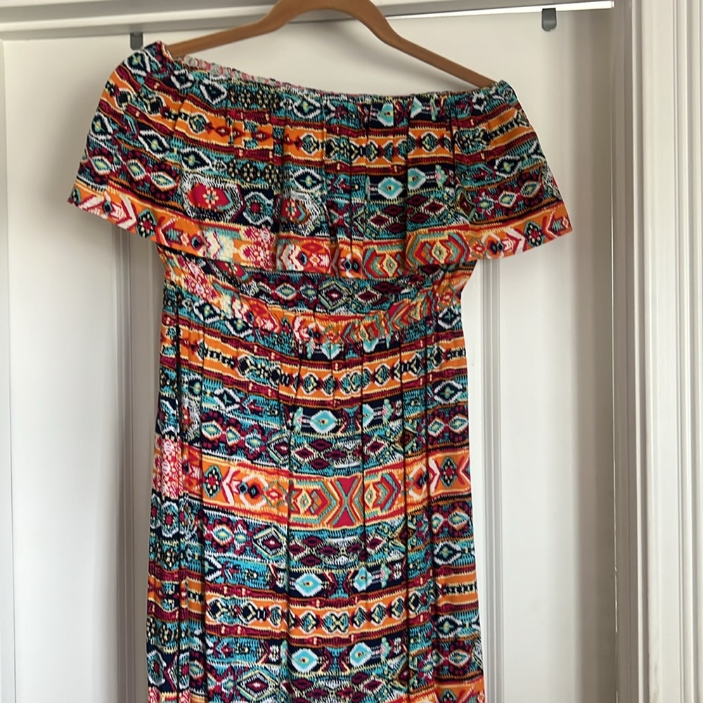 love...ady Multicolor Off-Shoulder Maxi Dress